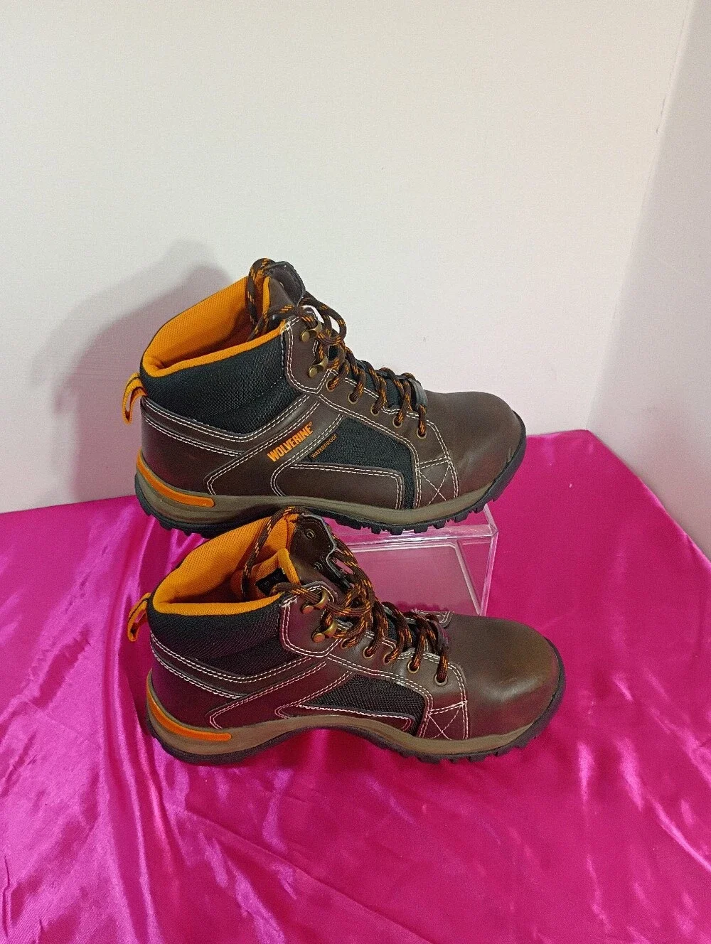 Wolverine Mens SZ 8M Brown Composite Toe Waterproof Hiking Work Boot W10303.
